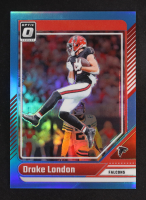 Drake London 2024 Donruss Optic Aqua #10 #208/299 at PristineAuction.com