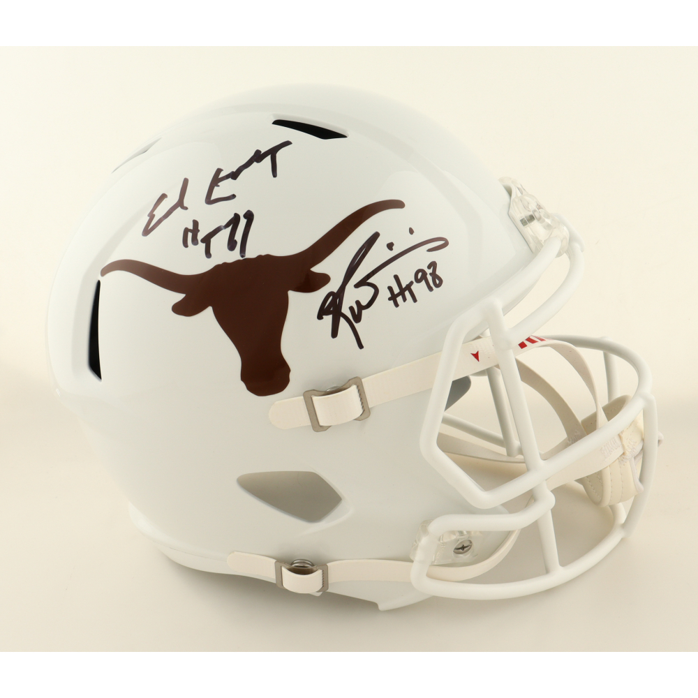 Earl Campbell & Ricky Williams Signed Texas Longhorns Full-Size Speed Helmet Inscribed "HT 77" & "HT 98" (Beckett) at PristineAuction.com