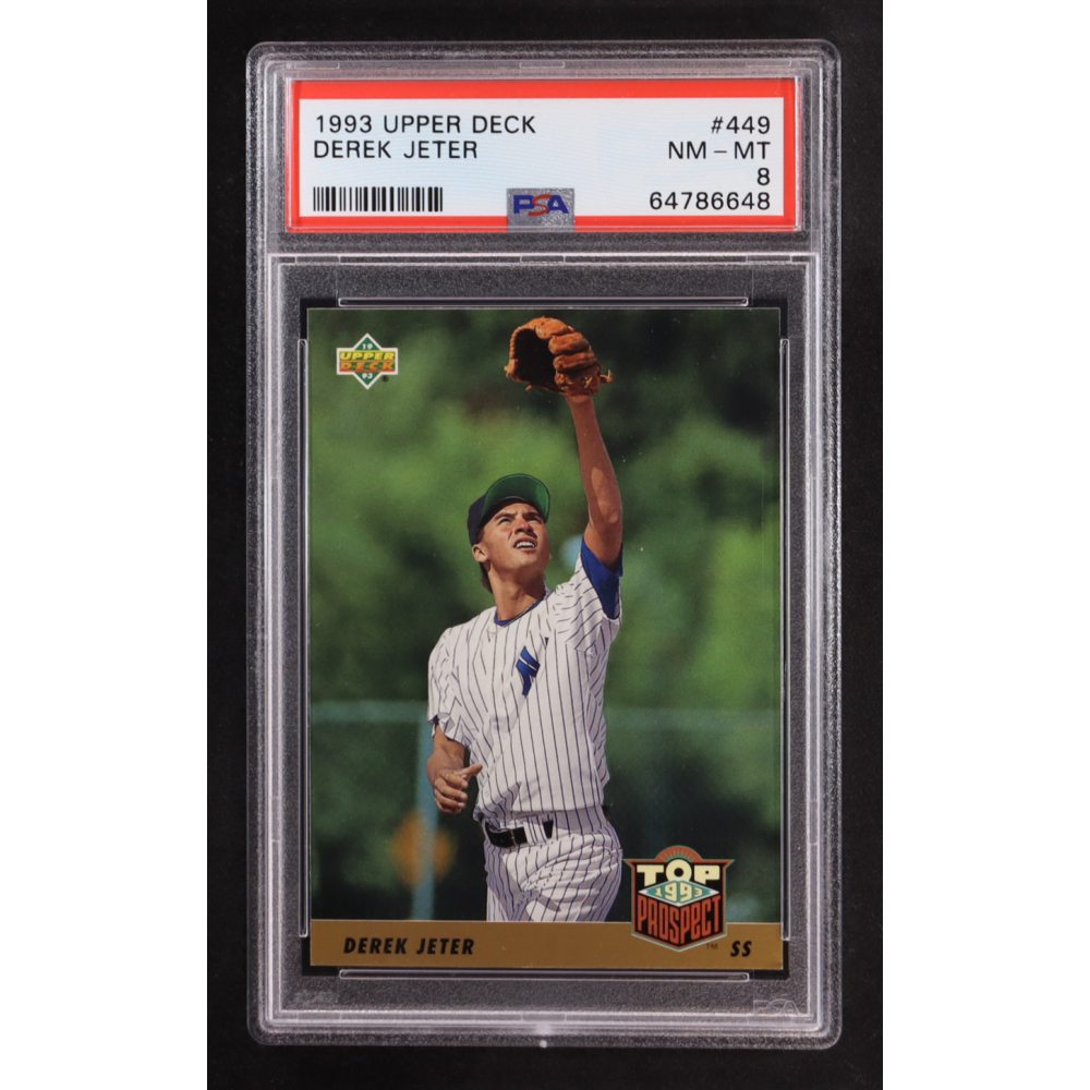 Derek Jeter 1993 Upper Deck #449 RC (PSA 8) at PristineAuction.com
