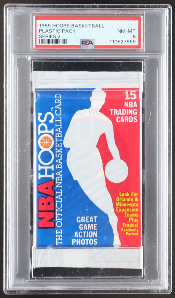 1989 NBA Hoops Series 2 Basketball Plastic Pack (PSA 8) at PristineAuction.com 1989 NBA Hoops Series 2 Basketball Plastic Pack (PSA 8) at PristineAuction.com