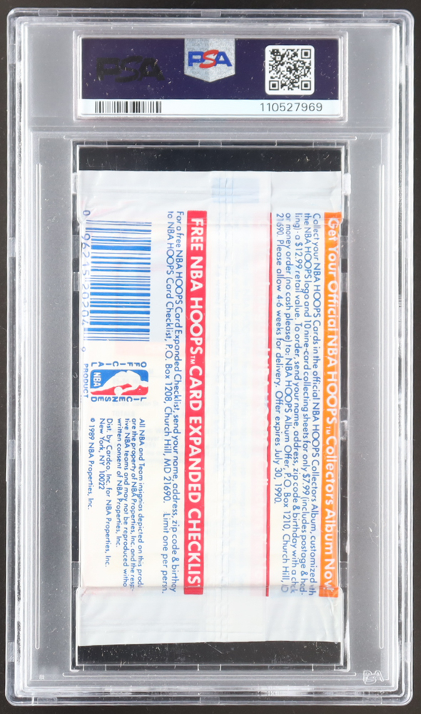 1989 NBA Hoops Series 2 Basketball Plastic Pack (PSA 8) at PristineAuction.com 1989 NBA Hoops Series 2 Basketball Plastic Pack (PSA 8) at PristineAuction.com