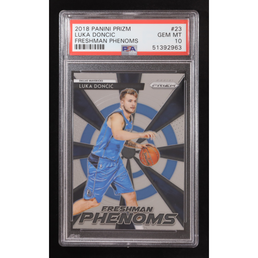 Luka Doncic 2018 Panini Prizm Freshman Phenoms #23 RC (PSA 10) at PristineAuction.com