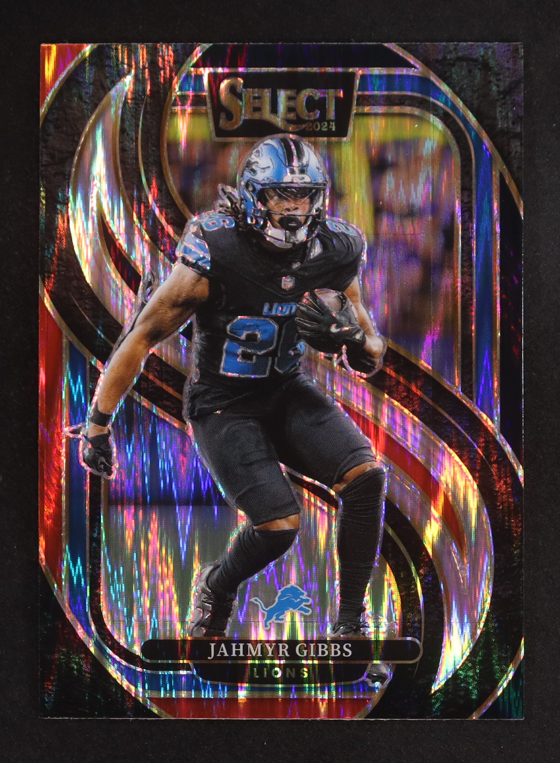 Jahmyr Gibbs 2024 Select Prizm Red and Blue Shock #163 at PristineAuction.com Jahmyr Gibbs 2024 Select Prizm Red and Blue Shock #163 at PristineAuction.com