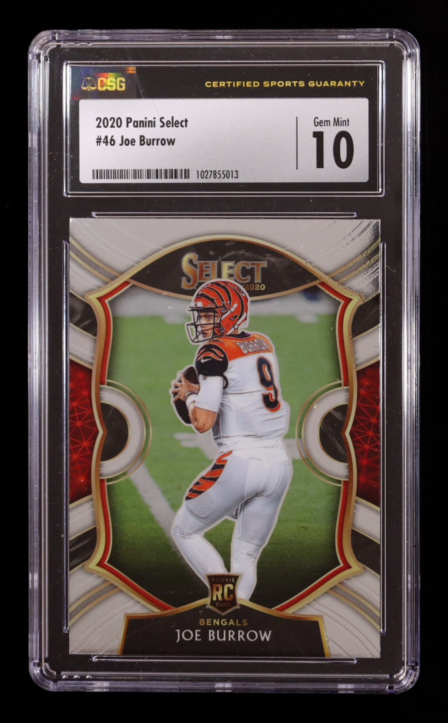 Joe Burrow 2020 Panini Select #46 RC (CGC 10) at PristineAuction.com Joe Burrow 2020 Panini Select #46 RC (CGC 10) at PristineAuction.com