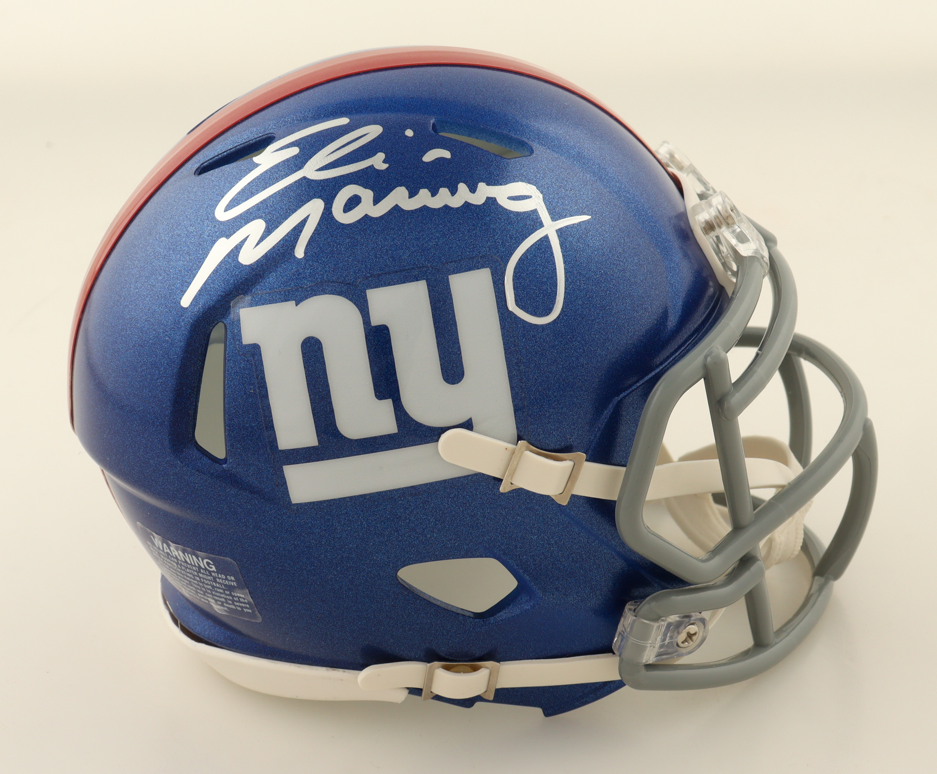 Eli Manning Signed Giants Mini Speed Helmet (Steiner) at PristineAuction.com Eli Manning Signed Giants Mini Speed Helmet (Steiner) at PristineAuction.com