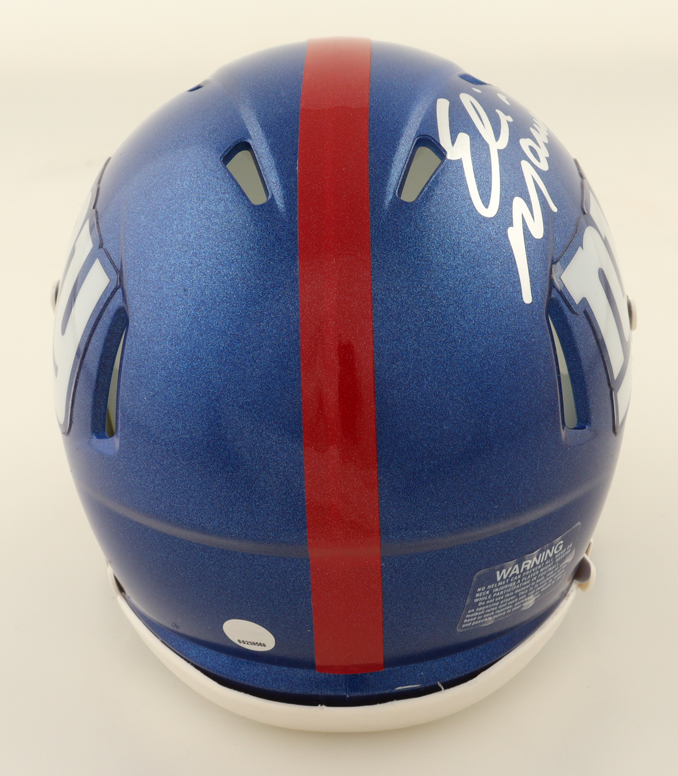 Eli Manning Signed Giants Mini Speed Helmet (Steiner) at PristineAuction.com Eli Manning Signed Giants Mini Speed Helmet (Steiner) at PristineAuction.com