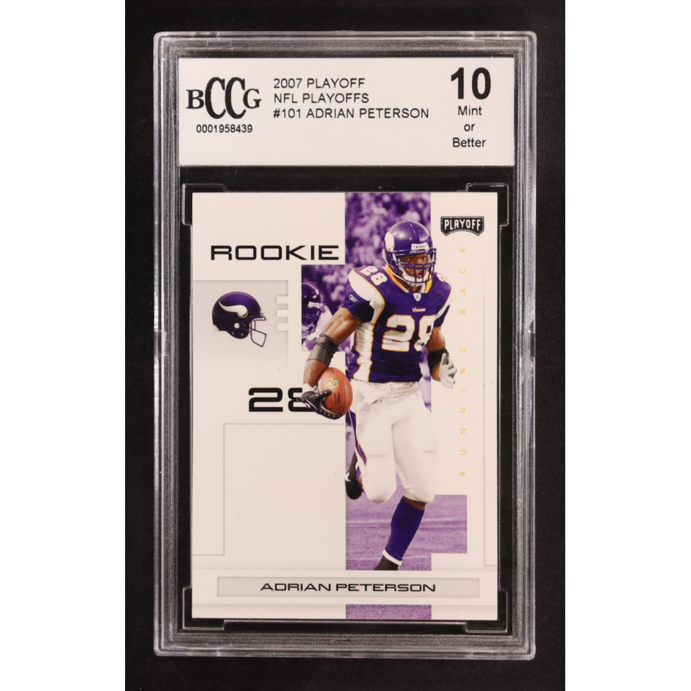 Adrian Peterson 2007 NFL Playoffs #101 RC (BCCG 10) at PristineAuction.com
