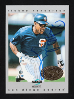 Rickey Henderson Signed 1997 Score Premium Stock #51 (Beckett) at PristineAuction.com