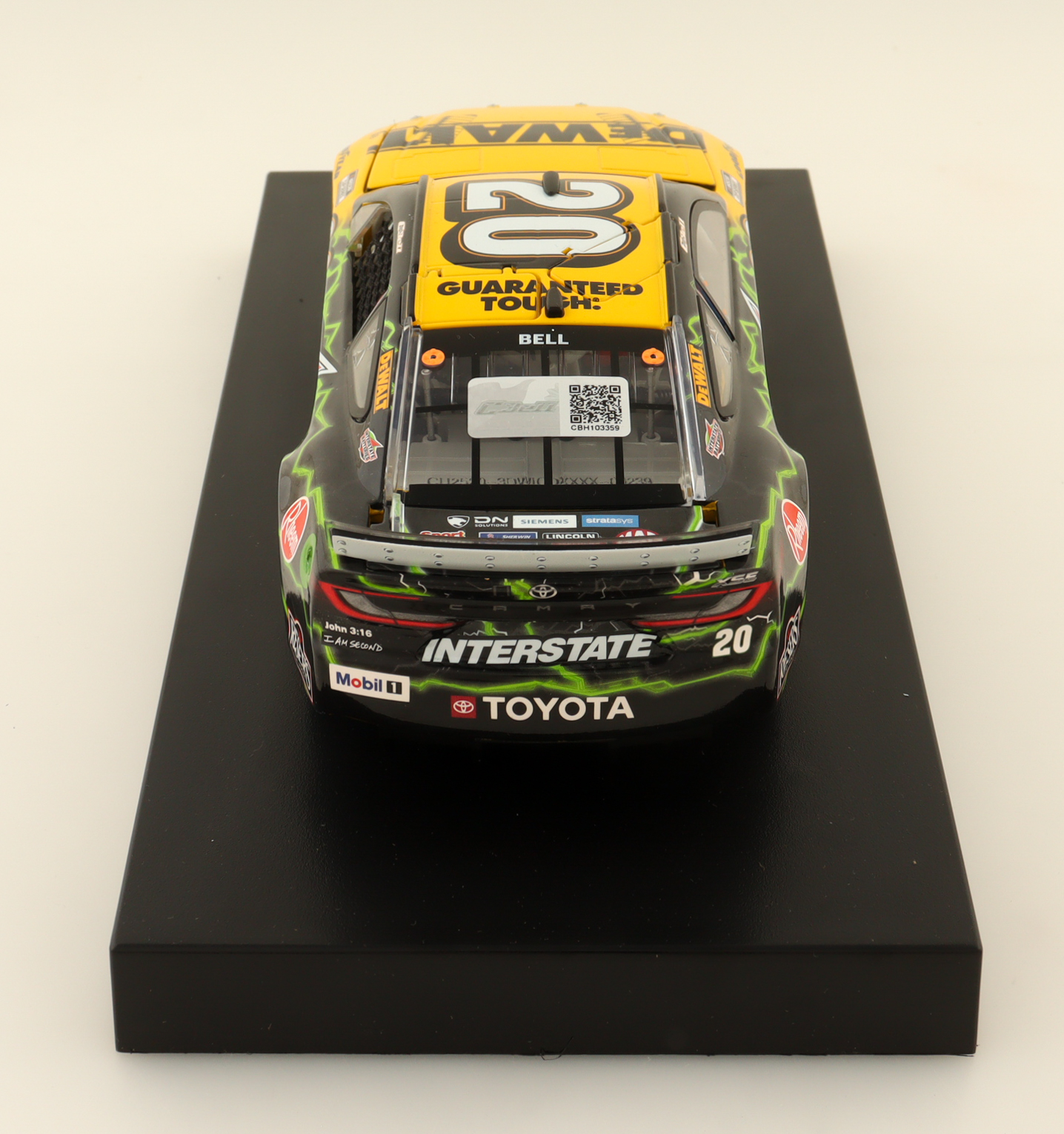Christopher Bell Signed 2024 #20 DeWalt/Interstate Batteries Duel #2 Win 1:24 Diecast Car (Bell COA) at PristineAuction.com Christopher Bell Signed 2024 #20 DeWalt/Interstate Batteries Duel #2 Win 1:24 Diecast Car (Bell COA) at PristineAuction.com