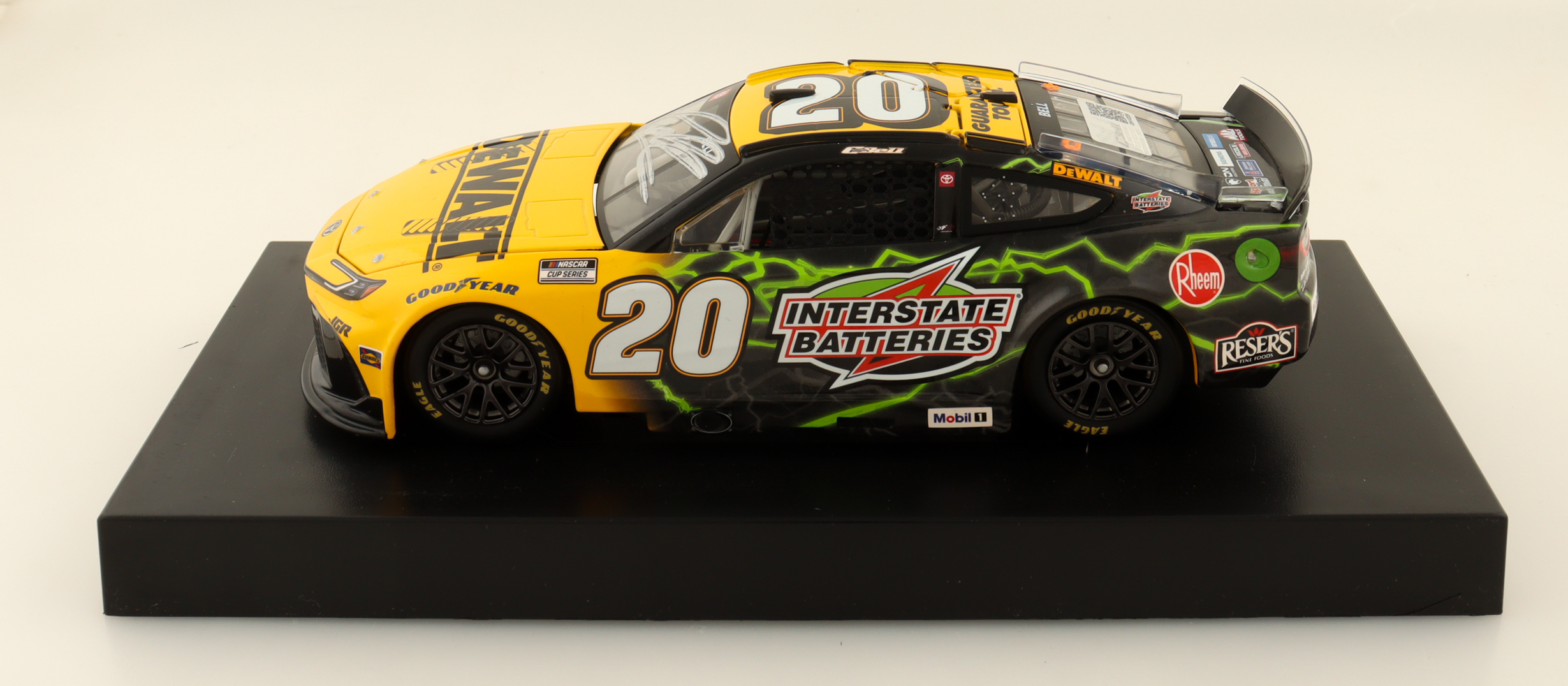 Christopher Bell Signed 2024 #20 DeWalt/Interstate Batteries Duel #2 Win 1:24 Diecast Car (Bell COA) at PristineAuction.com Christopher Bell Signed 2024 #20 DeWalt/Interstate Batteries Duel #2 Win 1:24 Diecast Car (Bell COA) at PristineAuction.com