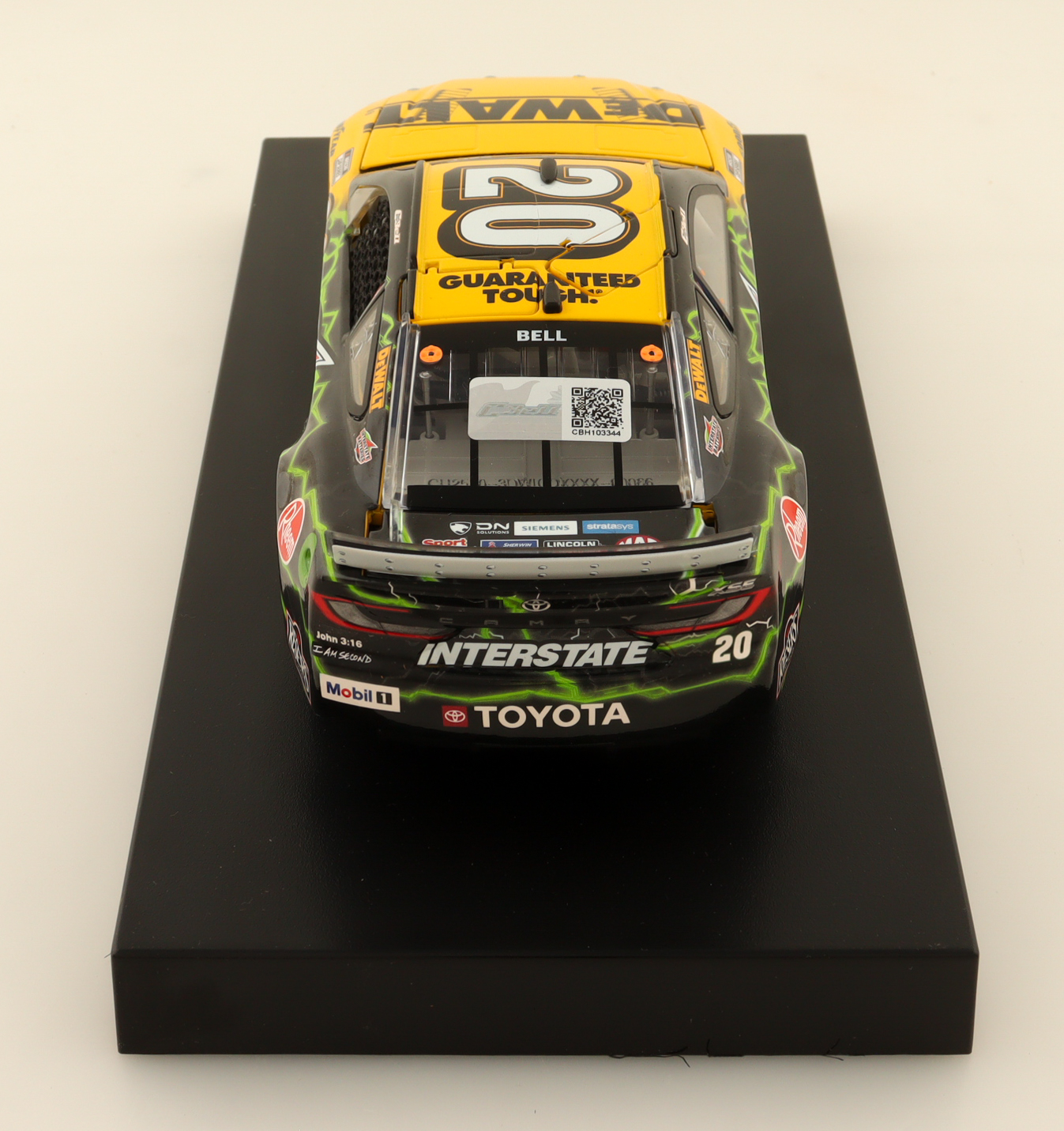 Christopher Bell Signed 2024 #20 DeWalt/Interstate Batteries Duel #2 Win 1:24 Diecast Car (Bell COA) at PristineAuction.com Christopher Bell Signed 2024 #20 DeWalt/Interstate Batteries Duel #2 Win 1:24 Diecast Car (Bell COA) at PristineAuction.com