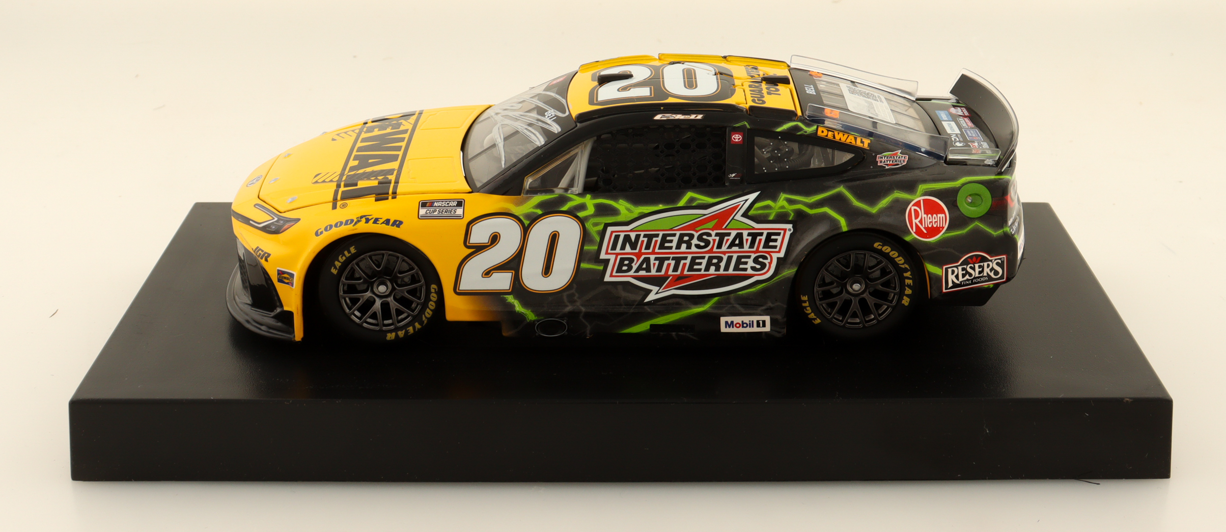 Christopher Bell Signed 2024 #20 DeWalt/Interstate Batteries Duel #2 Win 1:24 Diecast Car (Bell COA) at PristineAuction.com Christopher Bell Signed 2024 #20 DeWalt/Interstate Batteries Duel #2 Win 1:24 Diecast Car (Bell COA) at PristineAuction.com