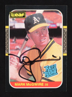 Mark McGwire Signed 1987 Leaf / Donruss #46 RR RC (Beckett) at PristineAuction.com