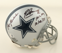 Roger Staubach & Drew Pearson Signed Cowboys Mini Helmet Inscribed "Hail Mary 12/28/75" (Beckett) at PristineAuction.com