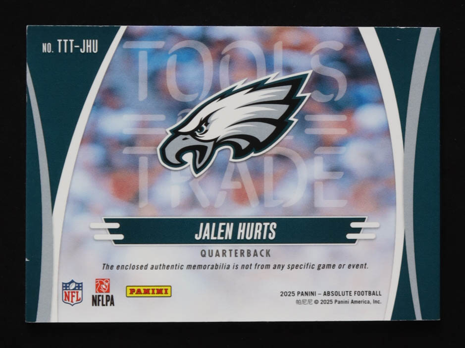 Jalen Hurts 2025 Absolute Tools of the Trade Triple #7 #054/199 at PristineAuction.com Jalen Hurts 2025 Absolute Tools of the Trade Triple #7 #054/199 at PristineAuction.com