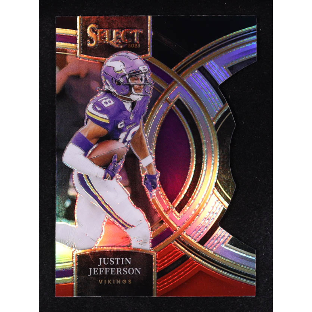 Justin Jefferson 2023 Select Prizm Black and Red Die Cut #175 at PristineAuction.com