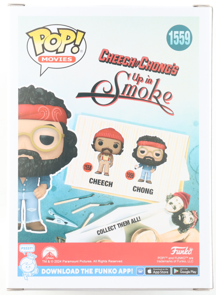 Tommy Chong Signed "Cheech & Chong's: Up in Smoke" #1559 Chong Funko Pop! Vinyl Figure (JSA) at PristineAuction.com Tommy Chong Signed "Cheech & Chong's: Up in Smoke" #1559 Chong Funko Pop! Vinyl Figure (JSA) at PristineAuction.com