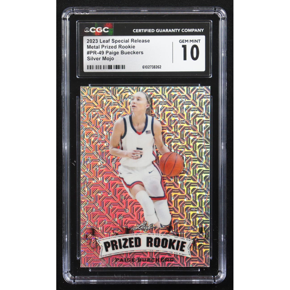 Paige Bueckers 2023 Leaf Metal Special Release Prized Rookie Silver Mojo #PR-49 RC #12/25 (CGC 10) at PristineAuction.com