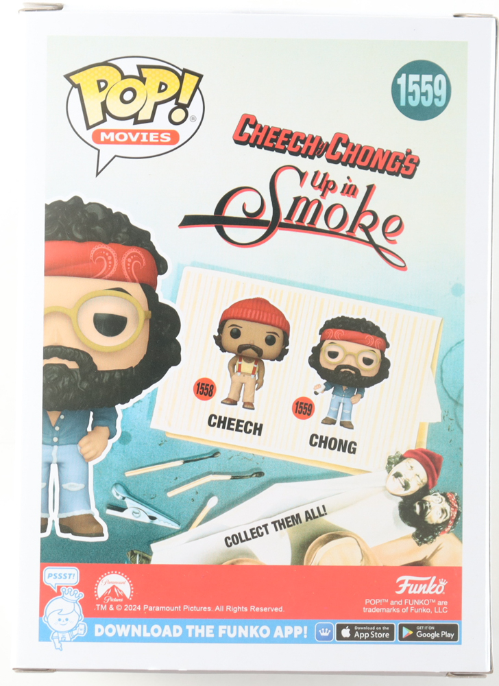 Tommy Chong Signed "Cheech & Chong's: Up in Smoke" #1559 Chong Funko Pop! Vinyl Figure (JSA) at PristineAuction.com Tommy Chong Signed "Cheech & Chong's: Up in Smoke" #1559 Chong Funko Pop! Vinyl Figure (JSA) at PristineAuction.com