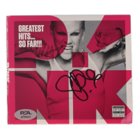 Pink Signed "Greatest Hits... So Far!!!" CD Album Cover (PSA) at PristineAuction.com