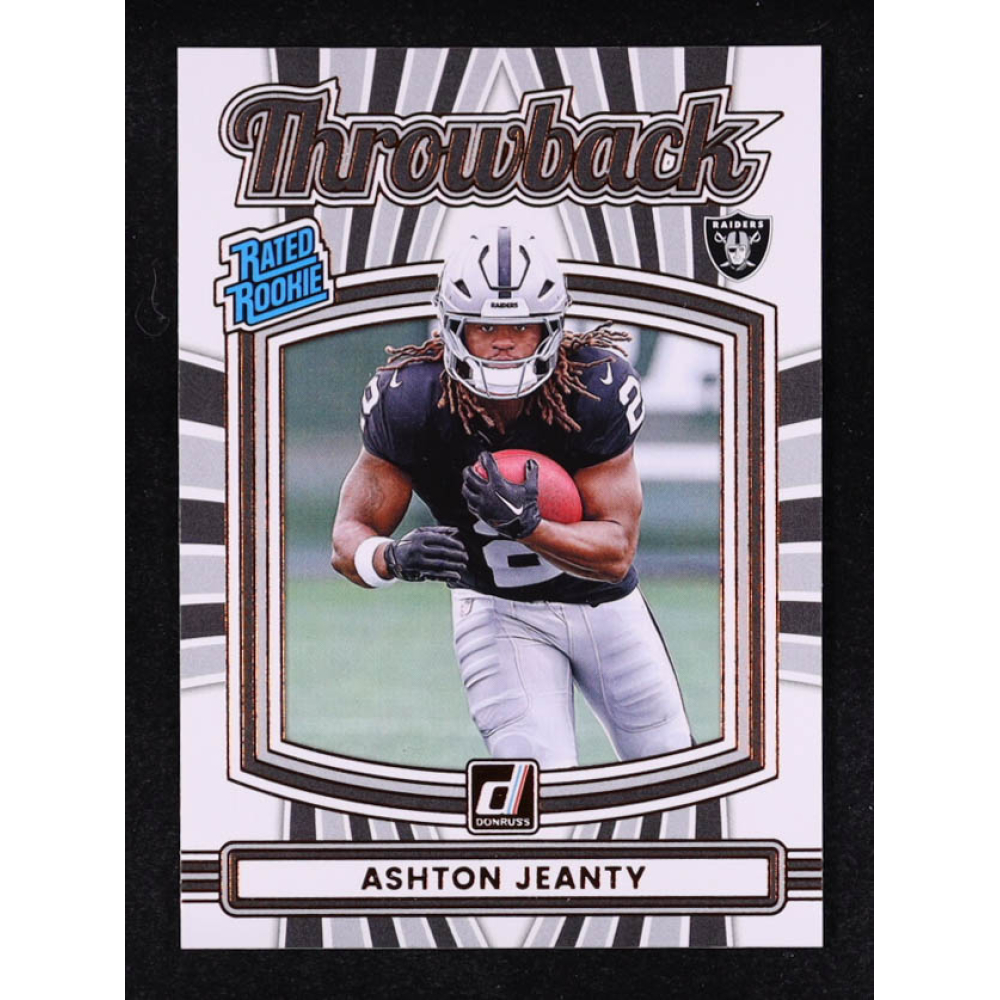 Ashton Jeanty 2025 Donruss Rated Rookies Throwback #6 RC at PristineAuction.com