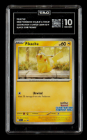 Pikachu 2025 Pokemon SVP Scarlet & Violet Black Star Promos #214 (TAG 10) at PristineAuction.com