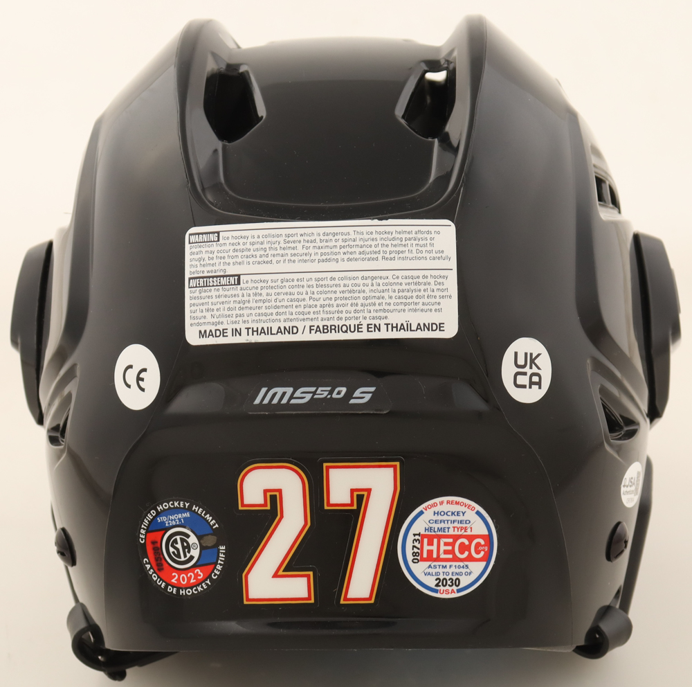 Matt Coronato Signed Flames Full-Size Hockey Helmet (JSA) at PristineAuction.com Matt Coronato Signed Flames Full-Size Hockey Helmet (JSA) at PristineAuction.com