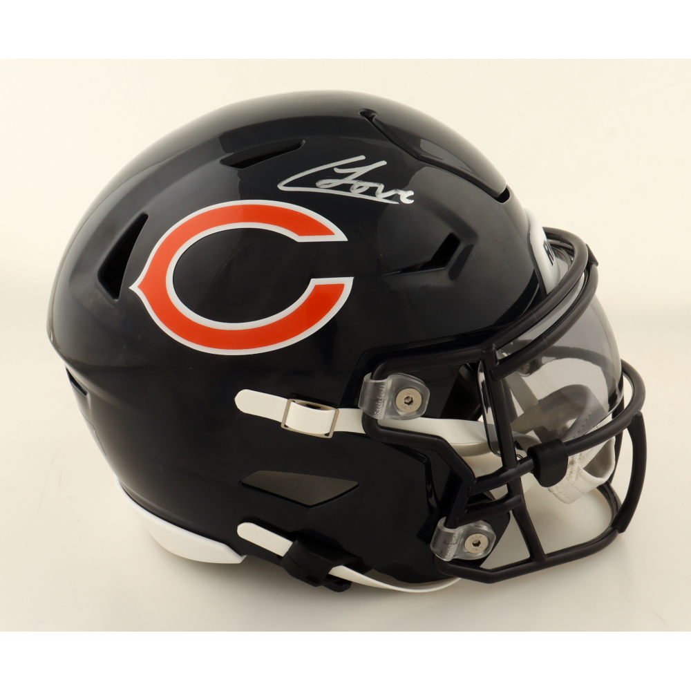 Colston Loveland Signed Bears Mid-Size SpeedFlex Helmet With Visor (Beckett) at PristineAuction.com