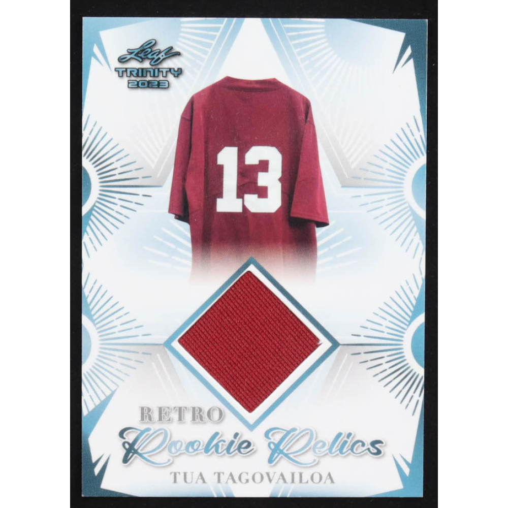 Tua Tagovailoa 2023 Leaf Trinity Mega Box Retro Rookie Relic #RRR10 at PristineAuction.com