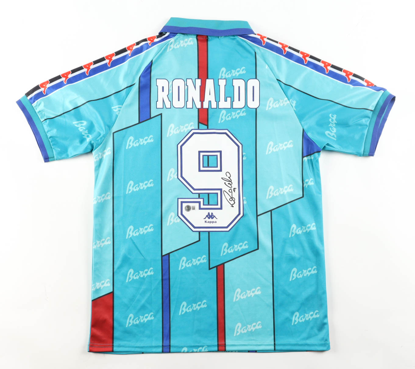 Ronaldo Nazario Signed FC Barcelona Kappa Authentic Jersey (Beckett) at PristineAuction.com Ronaldo Nazario Signed FC Barcelona Kappa Authentic Jersey (Beckett) at PristineAuction.com