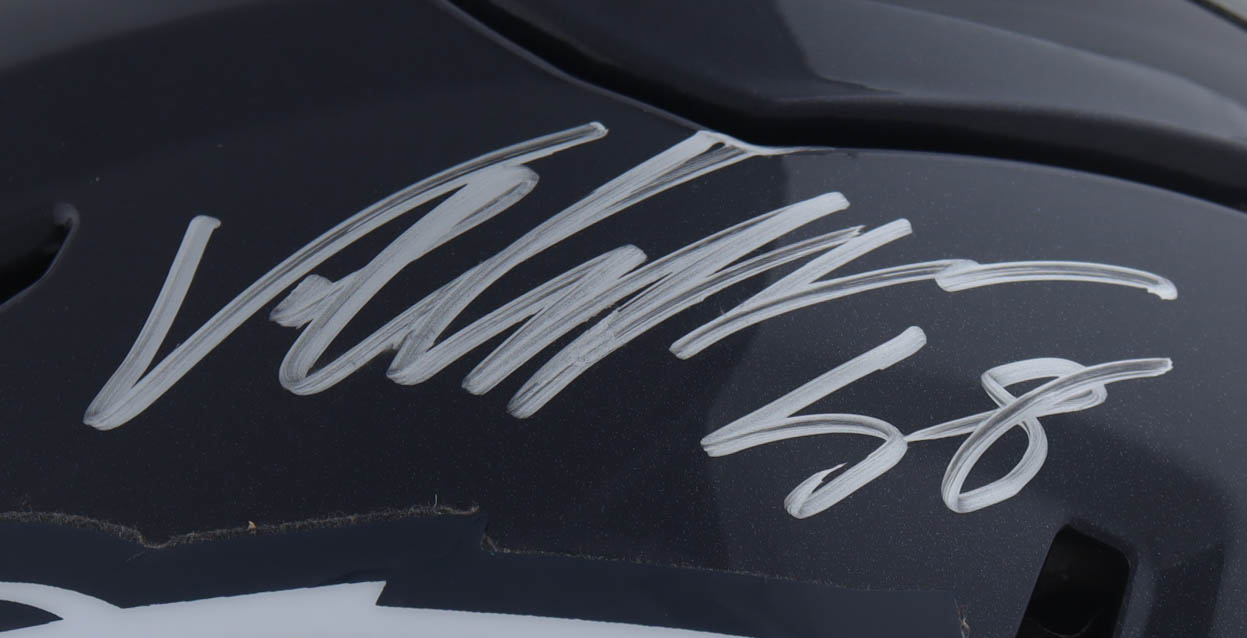 Von Miller Signed Broncos Full-Size Authentic On-Field Speed-Flex Helmet With Oakley Visor (Beckett) at PristineAuction.com Von Miller Signed Broncos Full-Size Authentic On-Field Speed-Flex Helmet With Oakley Visor (Beckett) at PristineAuction.com