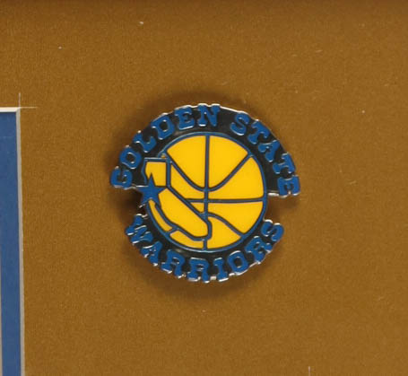 Stephen Curry Signed Custom Framed Jersey Display with (3) Finals Pin & (2) Metal Team Logo Emblems (Beckett) at PristineAuction.com Stephen Curry Signed Custom Framed Jersey Display with (3) Finals Pin & (2) Metal Team Logo Emblems (Beckett) at PristineAuction.com