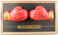 Mexican Boxing Kings | Set of (2) Everlast Boxing Gloves Custom Framed Display Signed By (3) With Julio Cesar Chavez, Marco Antonio Barrera, & Erik Morales in Display Case (JSA) at PristineAuction.com