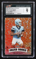 Drake Maye 2023 Leaf Metal Special Release Prized Rookie Orange Mojo #PR-22 RC #3/3 (CGC 9) at PristineAuction.com