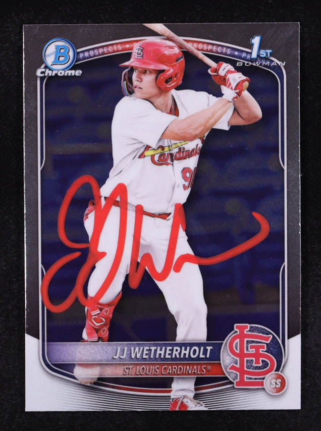 JJ Wetherholt Signed 2025 Bowman Chrome Prospects #BCP22 RC (Prova) at PristineAuction.com JJ Wetherholt Signed 2025 Bowman Chrome Prospects #BCP22 RC (Prova) at PristineAuction.com