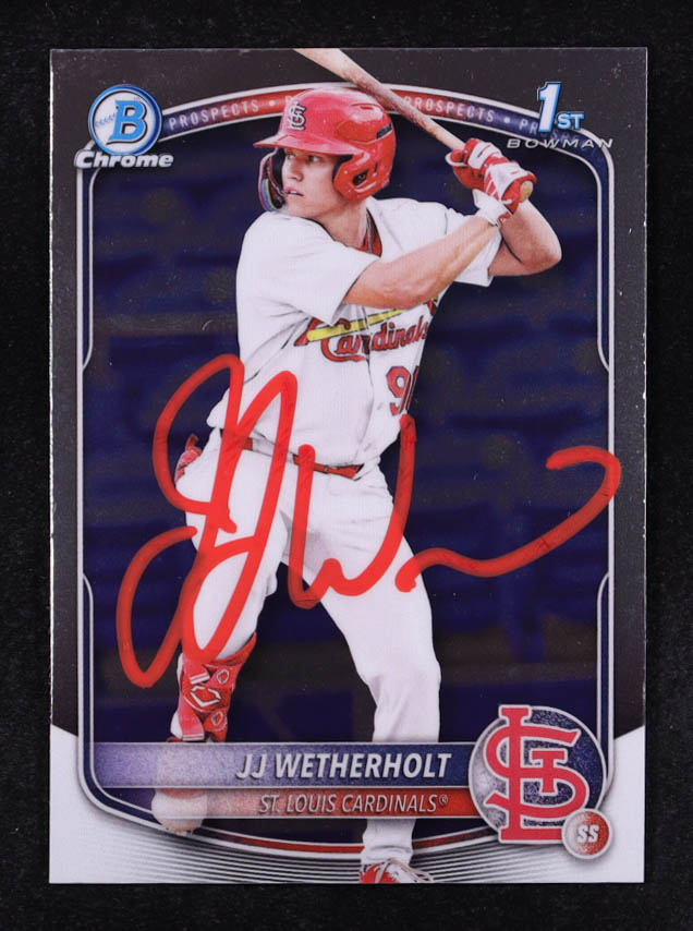 JJ Wetherholt Signed 2025 Bowman Chrome Prospects #BCP22 RC (Prova) at PristineAuction.com JJ Wetherholt Signed 2025 Bowman Chrome Prospects #BCP22 RC (Prova) at PristineAuction.com