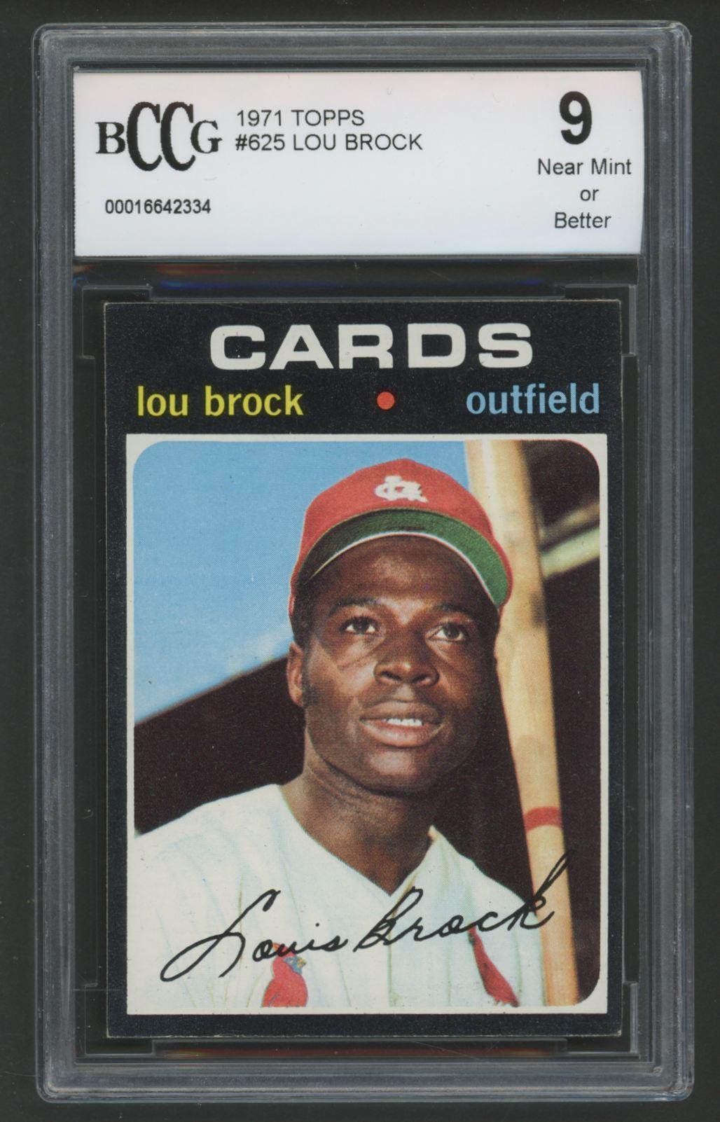Lou Brock 1971 Topps #625 (BCCG 9) at PristineAuction.com Lou Brock 1971 Topps #625 (BCCG 9) at PristineAuction.com