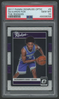 De'Aaron Fox 2017 Donruss Optic The Rookies #5 (PSA 10) at PristineAuction.com