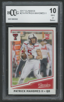 Patrick Mahomes II 2017 Classics #274 RC (BCCG 10) at PristineAuction.com