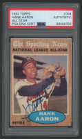Hank Aaron Signed 1962 Topps #394 All Star (PSA) at PristineAuction.com