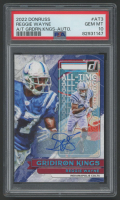 Reggie Wayne 2022 Donruss All-Time Diamond King Autographs #3 #6/49 (PSA 10) at PristineAuction.com