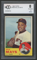 Willie Mays 1963 Topps #300 (BCCG 8) at PristineAuction.com