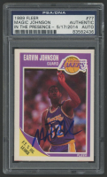 Magic Johnson Signed 1989 Fleer #77 (PSA) at PristineAuction.com
