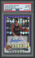 George Gervin 2023 Topps Chrome Purple Geometric Autograph #CGGG (PSA 10) at PristineAuction.com