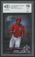 Juan Soto 2017 Bowman Chrome Prospects #BCP180 (BCCG 10) at PristineAuction.com
