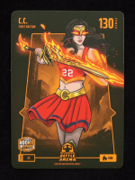 Caitlin Clark 2024 Bo Jackson Battle Arena "C.C." Rookie 1st Edition Fire Battlefoil #25 RC at PristineAuction.com