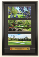 "Augusta National Golf Course" Custom Framed Photo Display with (2) Masters Pins & Title Plaque at PristineAuction.com