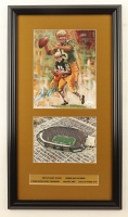 Bart Starr Signed Packers Custom Framed Art Print Display with Lambeau Field Postcard & Career Stat Plaque (JSA) at PristineAuction.com