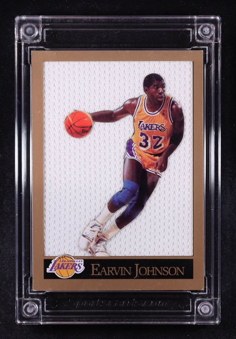 Magic Johnson 2024 Jersey Fusion Game Used Swatch #MJ95 #14/50 at PristineAuction.com Magic Johnson 2024 Jersey Fusion Game Used Swatch #MJ95 #14/50 at PristineAuction.com