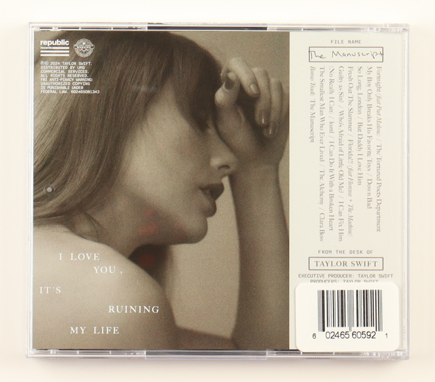 Taylor Swift Signed "The Tortured Poets Department" CD Album Insert (PSA) at PristineAuction.com Taylor Swift Signed "The Tortured Poets Department" CD Album Insert (PSA) at PristineAuction.com